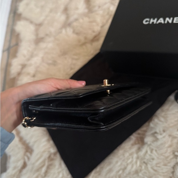 Chanel Black Lambskin and Champagne Gold Trendy WOC Bag - Picture 10 of 14